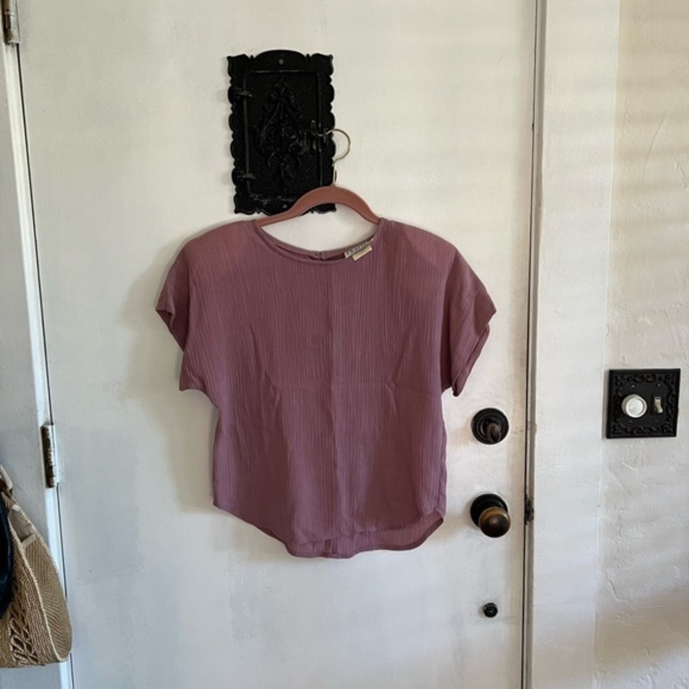 Vintage Sharon Anthony Essay Petites Pleated Rayon Top